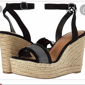 Aerosoles Wedge Espadrilles Sandals in Black